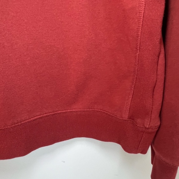 G.H. Bass & Co Men's Soft Fleece Crew Neck Sweatshirt Burgundy V-Stitch Neck XXL - Picture 7 of 11